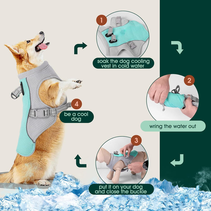 Sommer Reflekterende Hundekølevest &amp; Hurtig-Udslip Sele