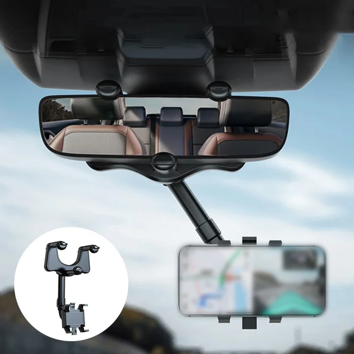 360° Rotating Multifunktionel Bil Spejl Telefonholder