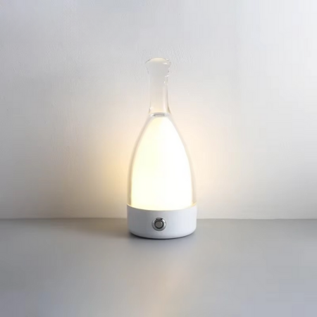 Vinflaske Bordlampe med Bluetooth Højttaler – Genopladelig Moderne Natlampe