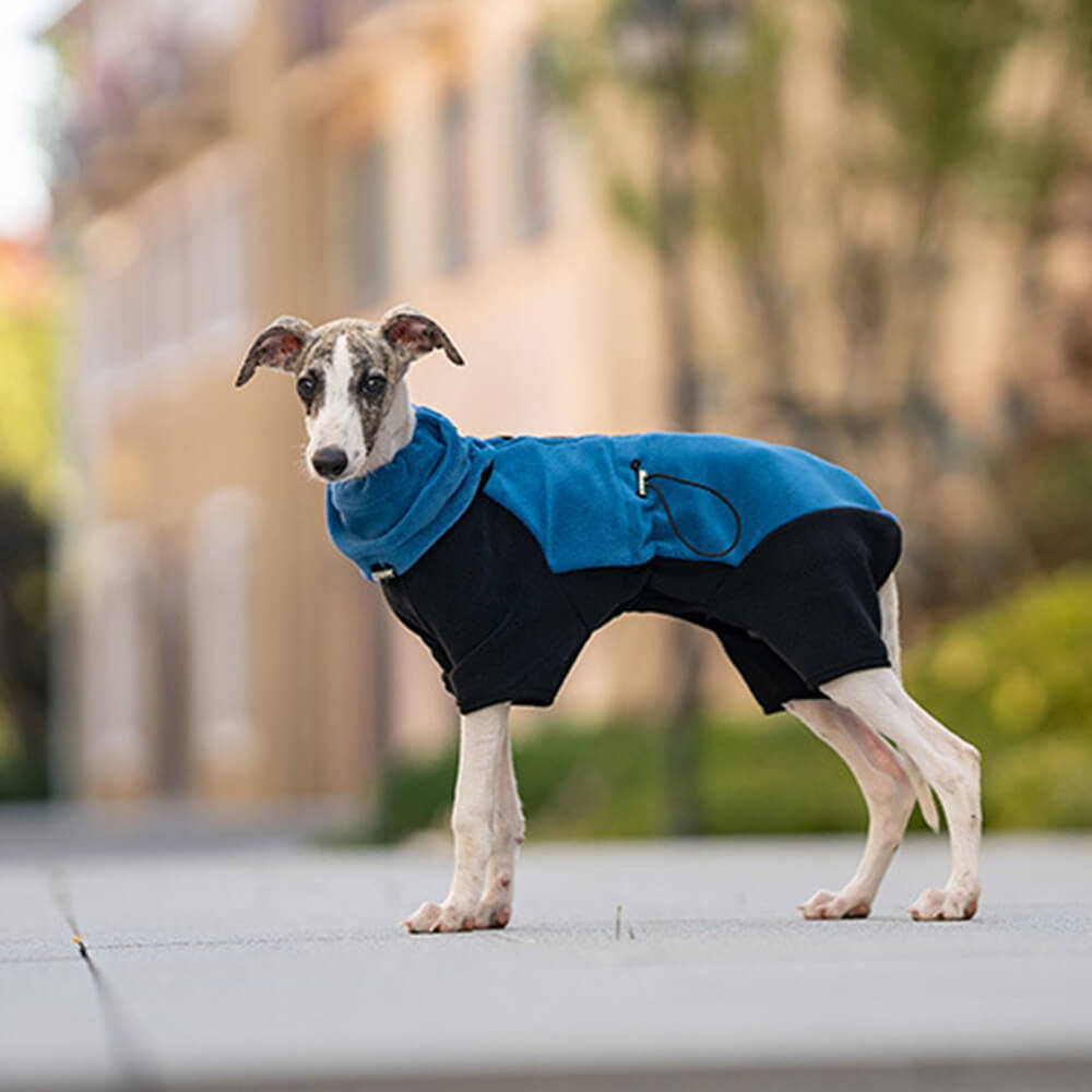 Fuldt Beskyttende Polar Fleece Hundedragt med Aftagelig Krave