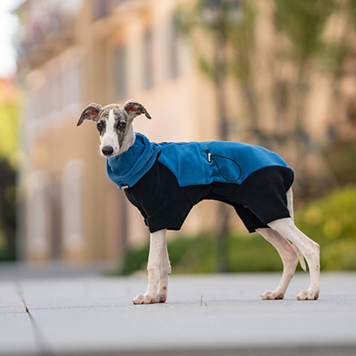Fuldt Beskyttende Polar Fleece Hundedragt med Aftagelig Krave