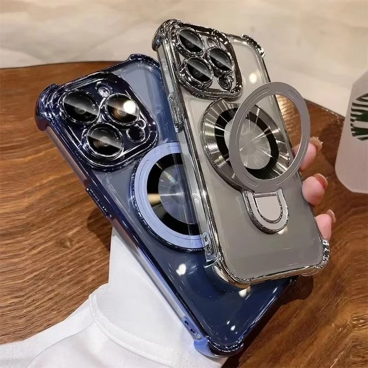 Premium Magnetisk iPhone Cover med MagSafe Stativ &amp; Stødabsorberende Beskyttelse