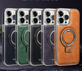 Luksus Læder Usynlig Stativ iPhone Etui