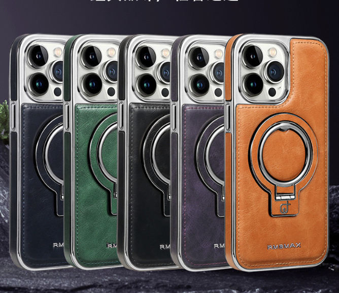 Luksus Læder Usynlig Stativ iPhone Etui