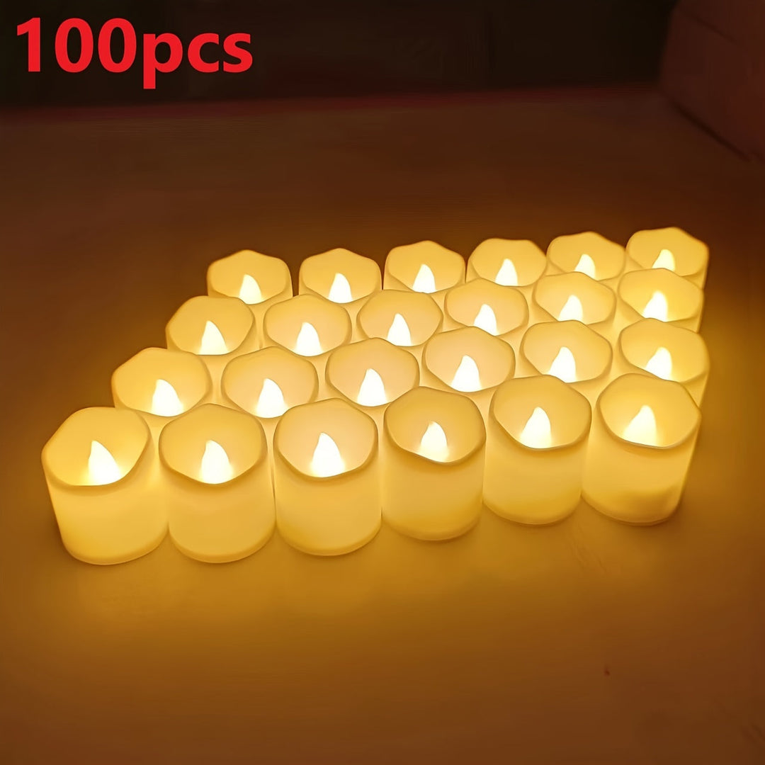 24/50/100 Pakke flameless LED lys – batteridrevne flakkende fyrfadslys, røgfrie og romantiske til bryllupper og forlovelser