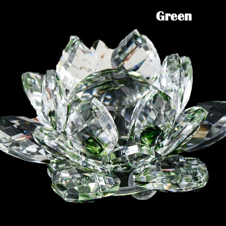 80Mm Kvarts Krystaller Lotus Blomst Håndværk Glas Fengshui Ornamenter Helbredende Krystaller Hjem Fest Wicca Dekor Yoga Gaver Souvenir