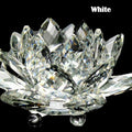 80Mm Kvarts Krystaller Lotus Blomst Håndværk Glas Fengshui Ornamenter Helbredende Krystaller Hjem Fest Wicca Dekor Yoga Gaver Souvenir