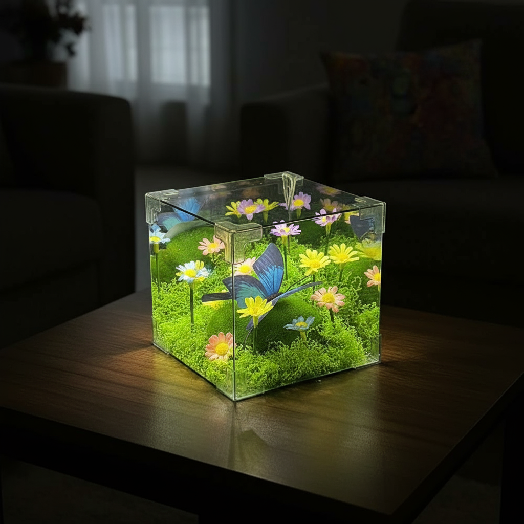 LED Sommerfugl Have Terning Natlys Dekor |