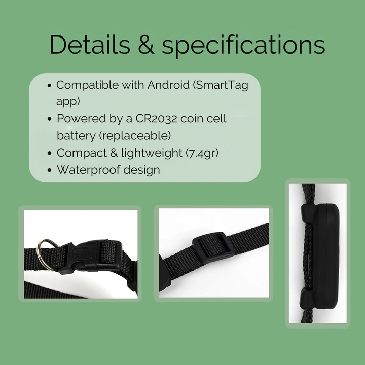 AnimalTracker Mini – Smart hunde- og katte Bluetooth halsbånd tracker