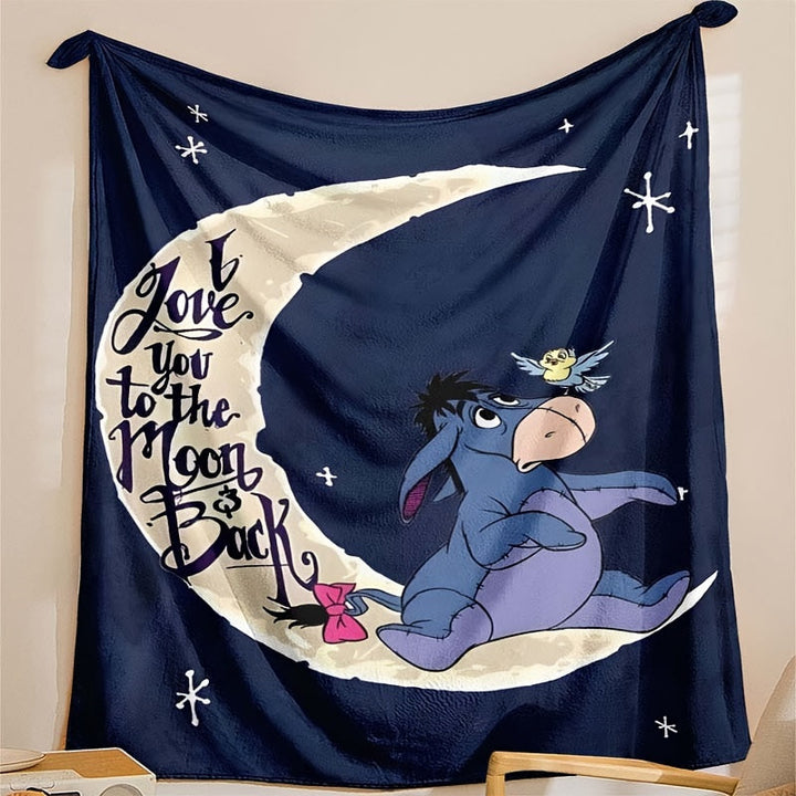 Blød fleece tæppe med Eeyore design - Fås i flere størrelser til alle årstider