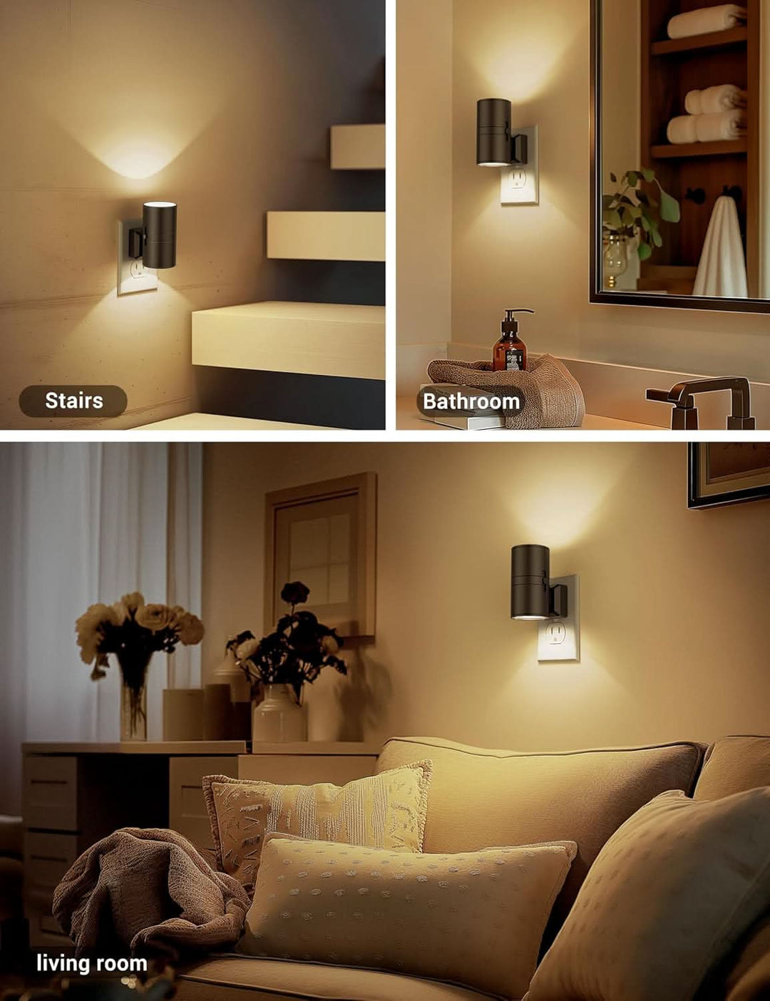 NIGHTSENSE – LED natlys med skumringssensor, blændfri og energieffektiv