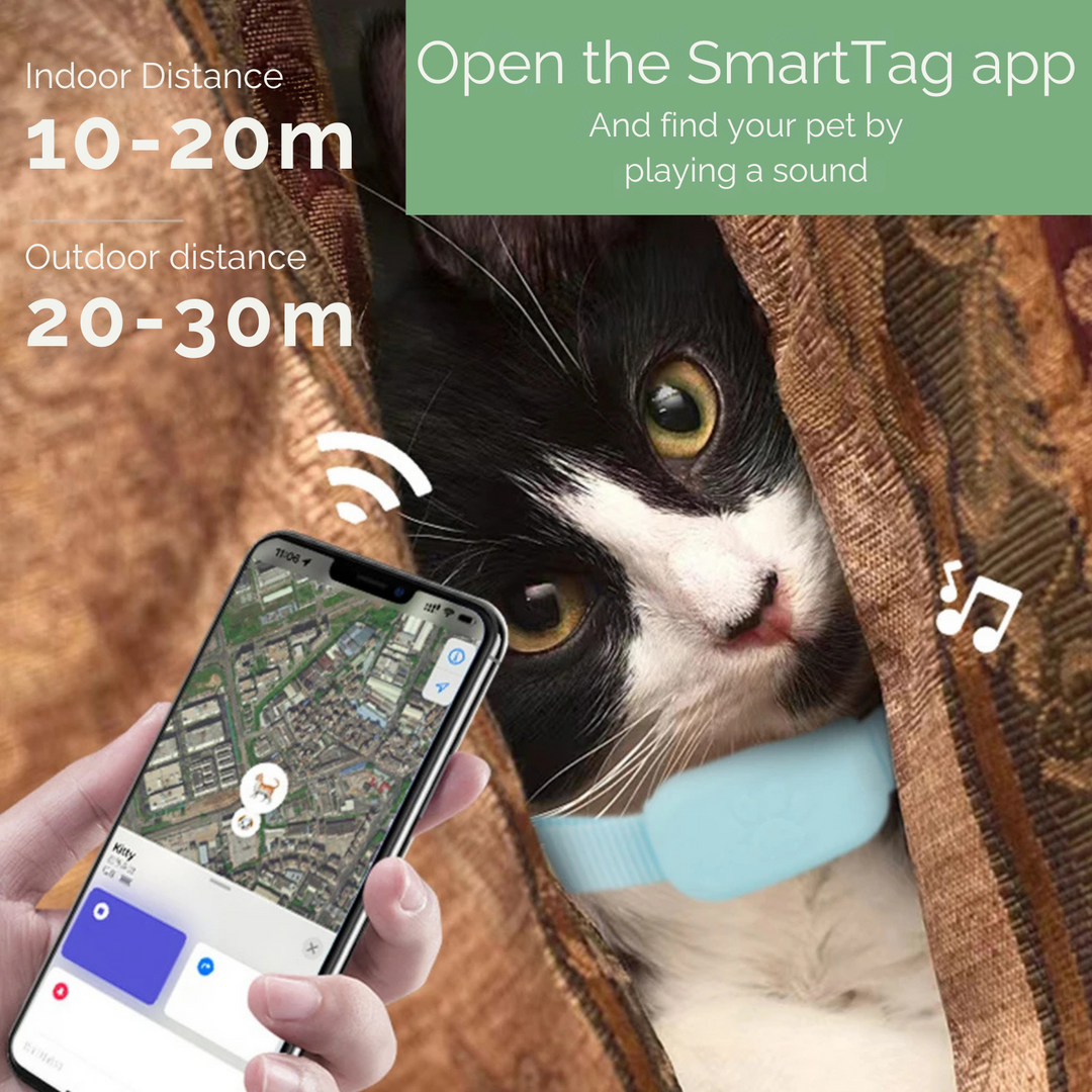 AnimalTracker Mini – Smart hunde- og katte Bluetooth halsbånd tracker