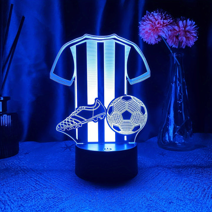 SportGlow Lampe - 3D LED Nattelys til Fodboldfans