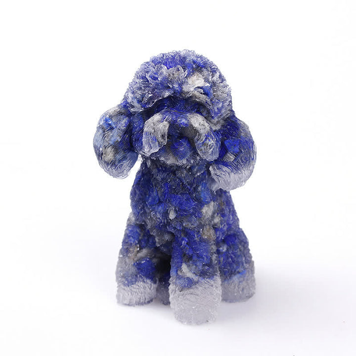 Naturlig Krystal Poodle Sten Dekoration