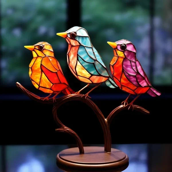 VitraGlow Håndlavet farvet Borddekoration | Kunstnerisk Luksus Ornament