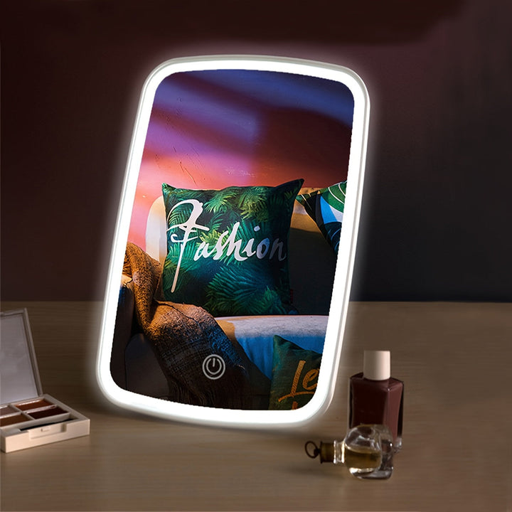BloomMirror - Elegant LED Makeup Spejl USB Opladelig