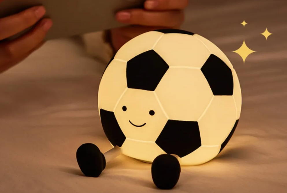 Genopladelig Fodbold Silikone Natlampe – GlowKick