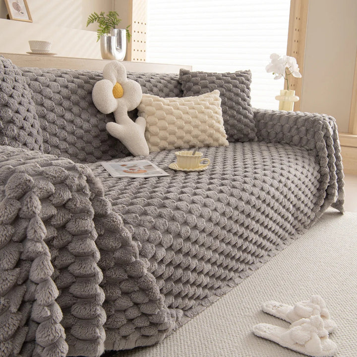 Plysset Kanin Faux Sofa Dække