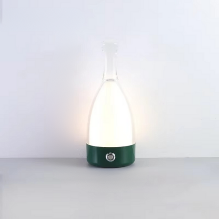 Vinflaske Bordlampe med Bluetooth Højttaler – Genopladelig Moderne Natlampe