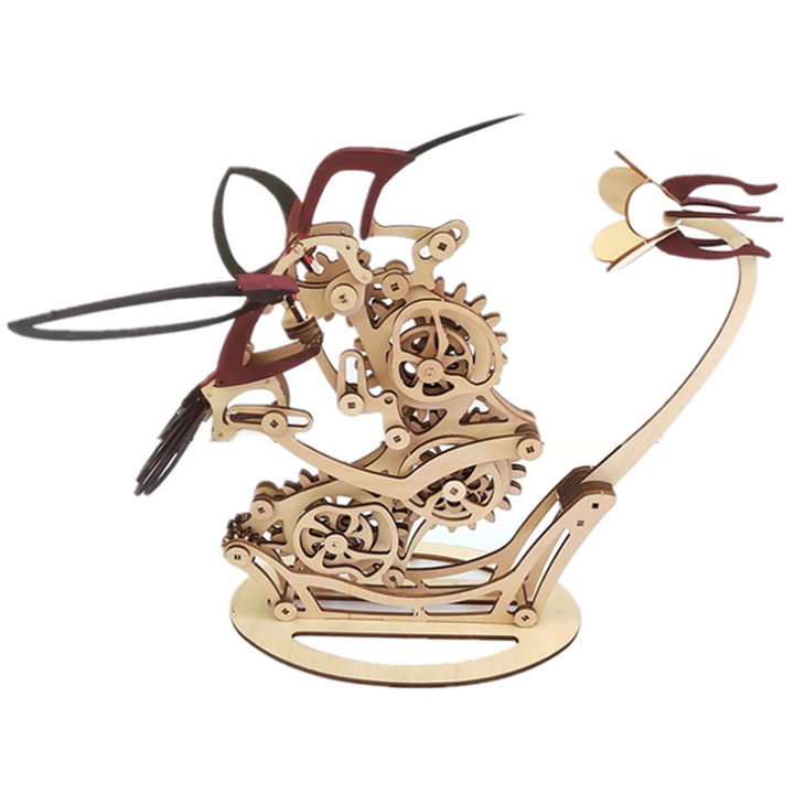 Træ Kinetisk Kolibri Skulptur