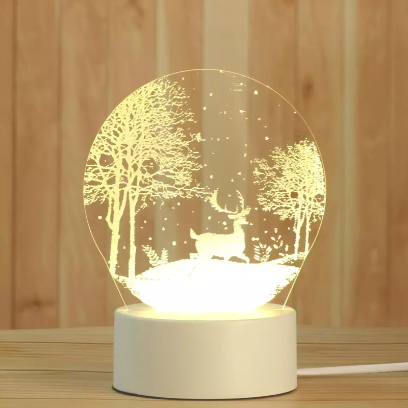 3D Nattelys USB