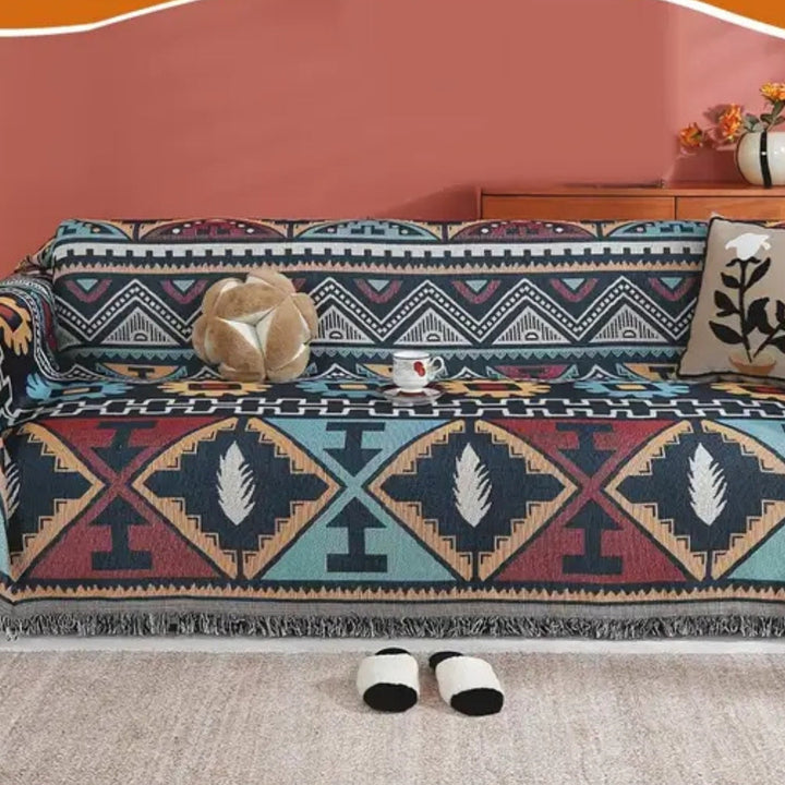 Aztec Geometrisk Mønster Sofa Dække