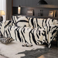 Vilde Striber Zebra Fleece Sofaovertræk