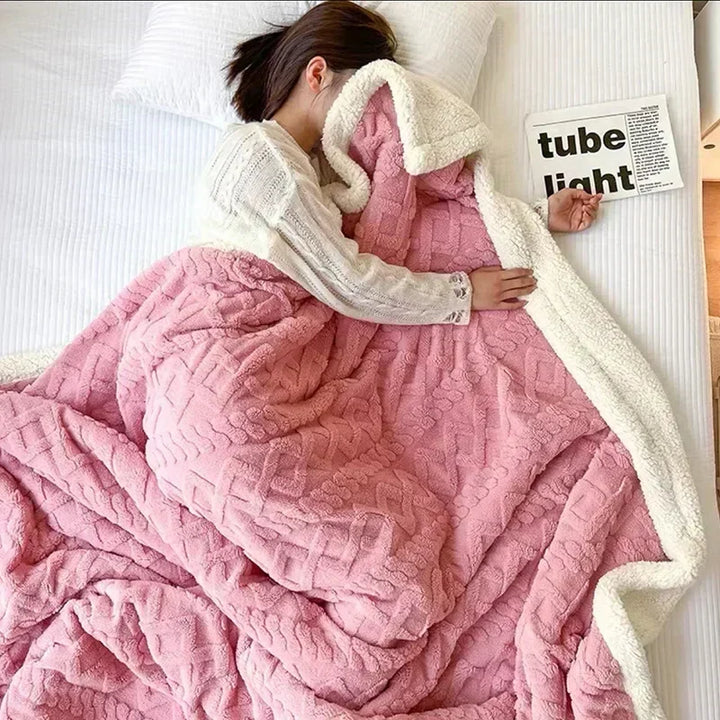 Tykt Vinter Lammeskinds Tæppe - WarmWool