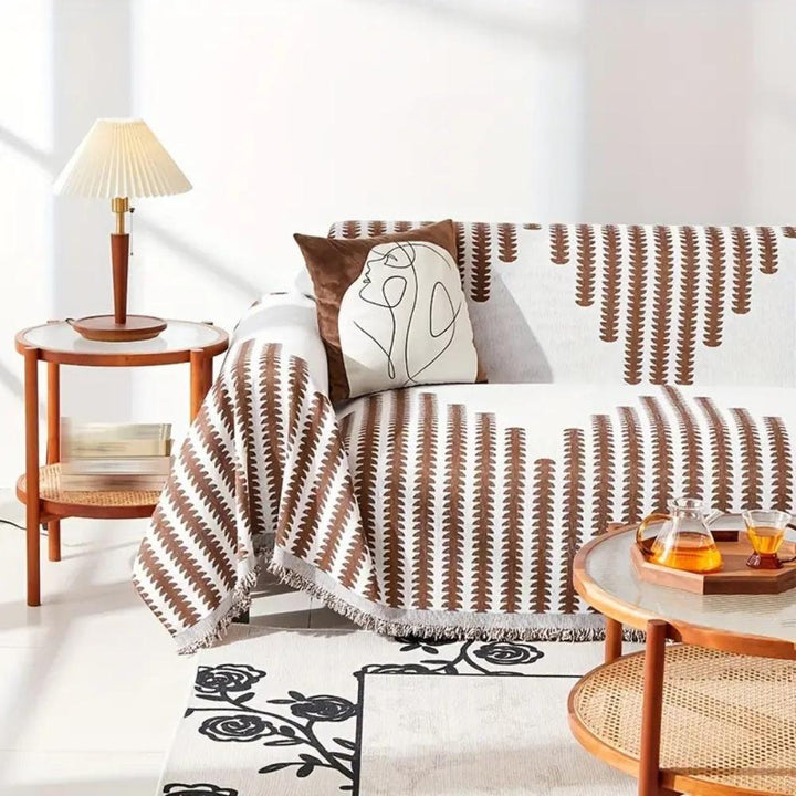 Moderne Monokrom Bregne Sofa Betræk