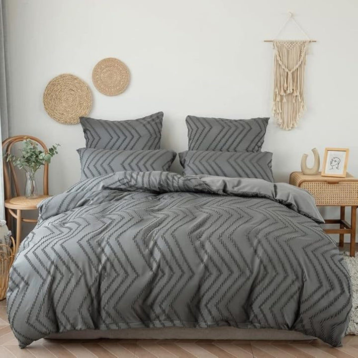Chevron Plush Quilt Cover | 3-delt sæt