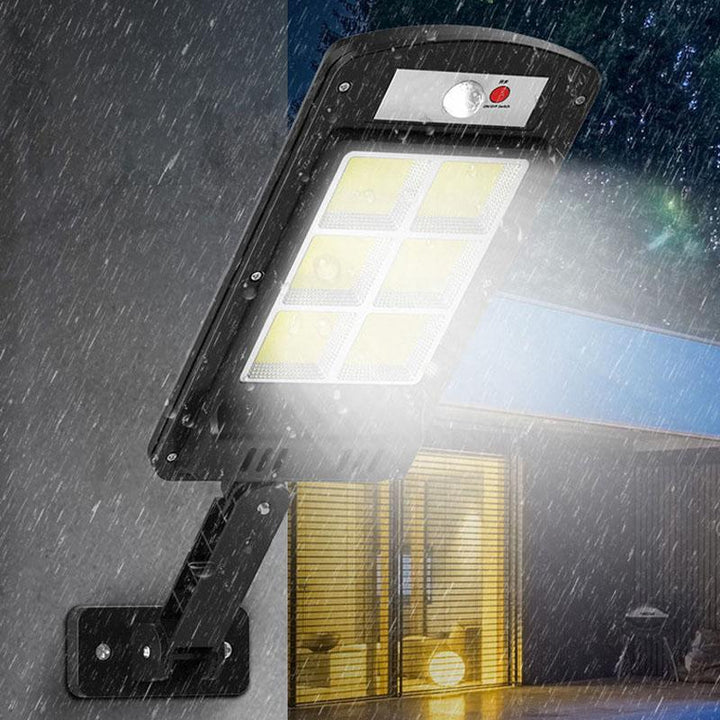 200W Udendørs Solar LED Lampe med Fjernbetjening, Bevægelses- og Skumringssensor