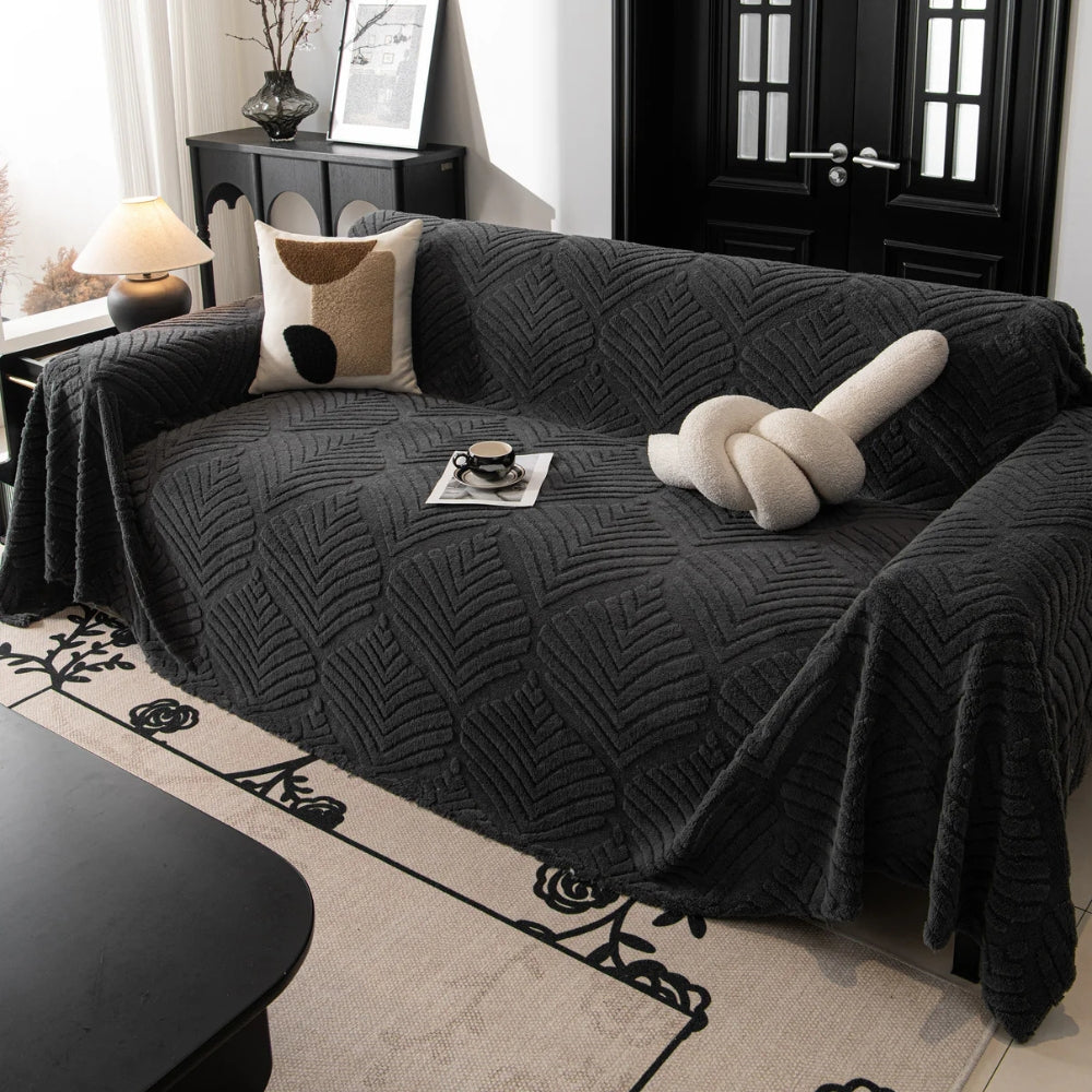 Fiskebensblad Design Fleece Sofa Betræk