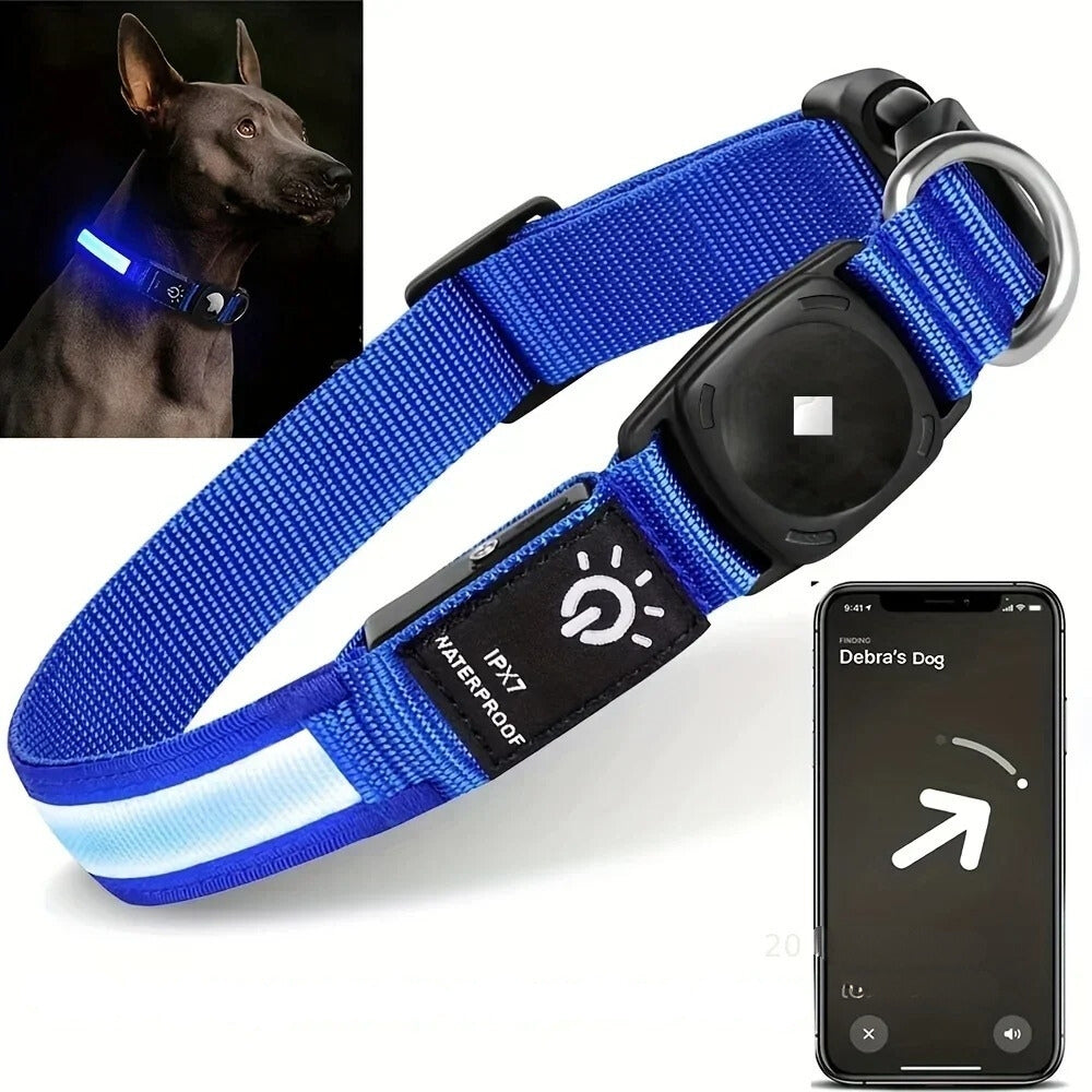 Flashing Hundehalsbånd – Vandtæt LED Lysende Hundehalsbånd med USB Genopladeligt Glød, Hundehalsbånd Belyst for Nat Sikkerhed, Alle Størrelser