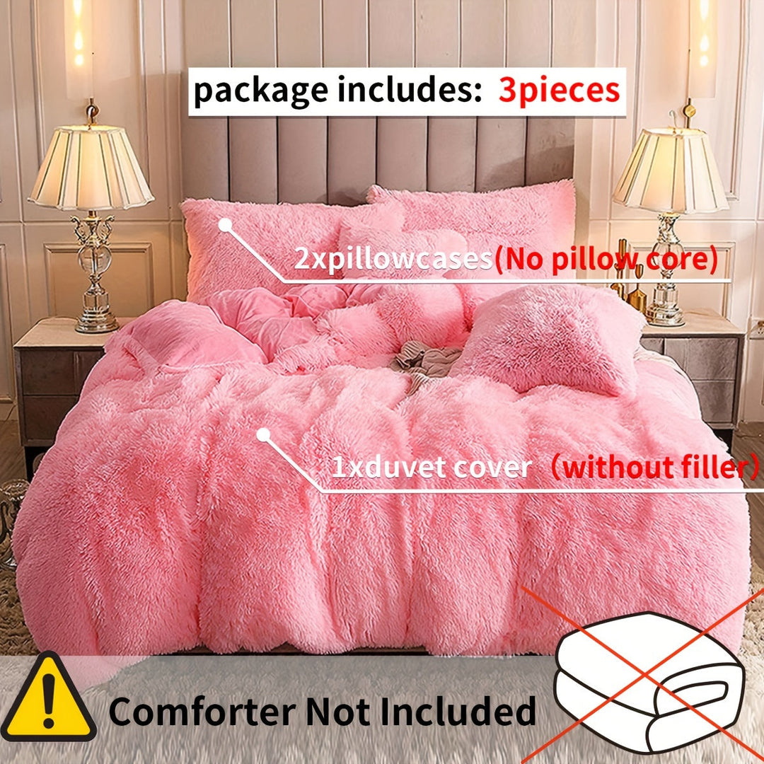 Ultra Blød Plush Duvet Cover Sæt med Lynlås - Luksus &amp; Komfort