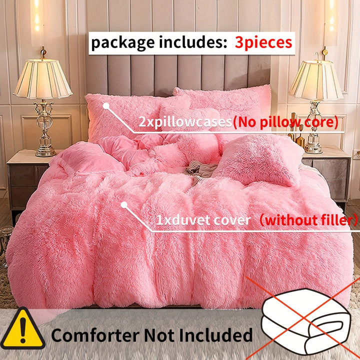 Ultra Blød Plush Duvet Cover Sæt med Lynlås - Luksus &amp; Komfort