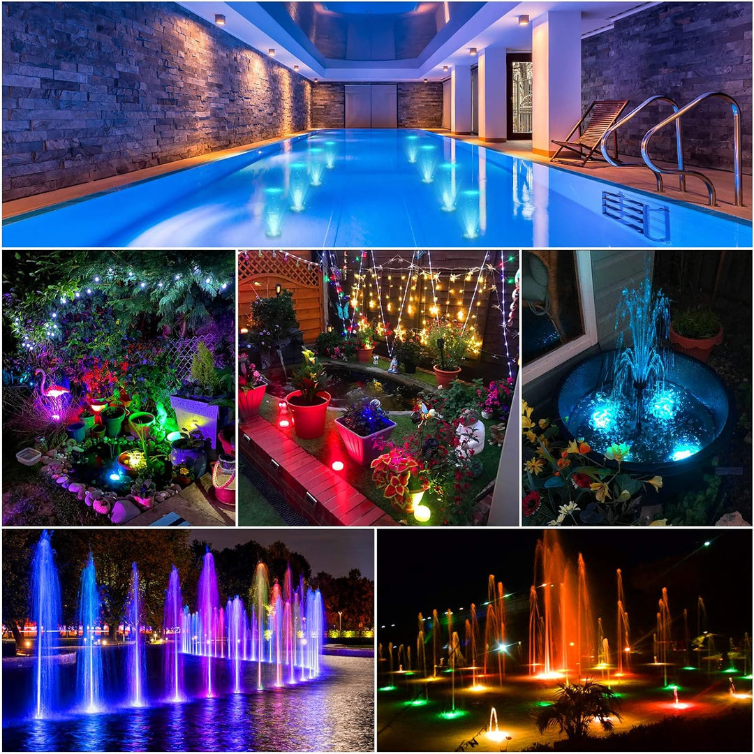 Undervandsbelysning til pool med 10 LED-lamper