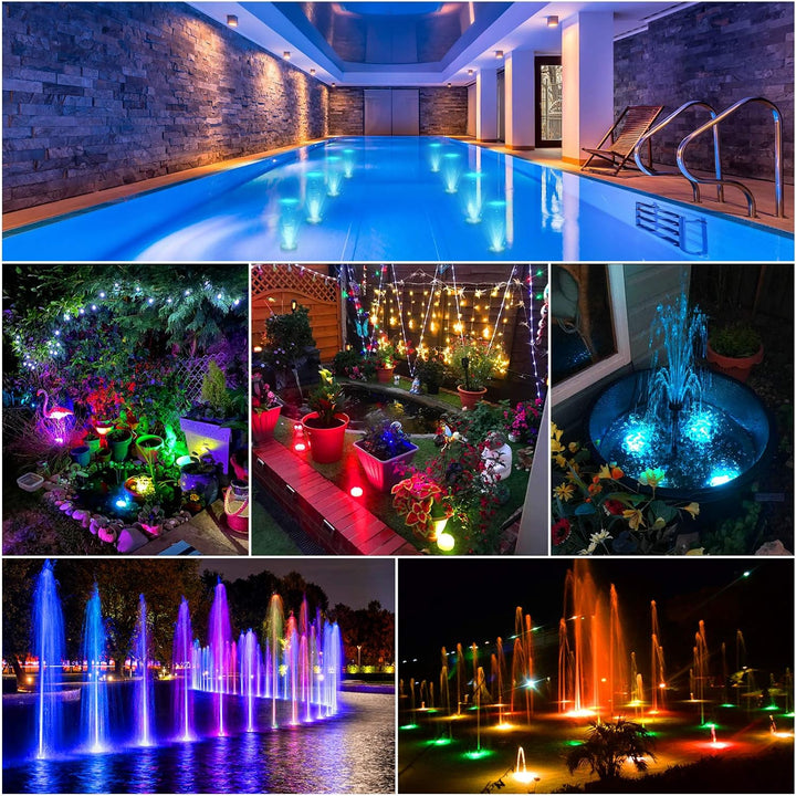 Undervandsbelysning til pool med 10 LED-lamper
