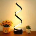 Moderne Spiral Bordlampe – Kreativ LED Skrivebordslampe med Blødt Varmt Lys, Perfekt til Soveværelse, Stue og Studieindretning