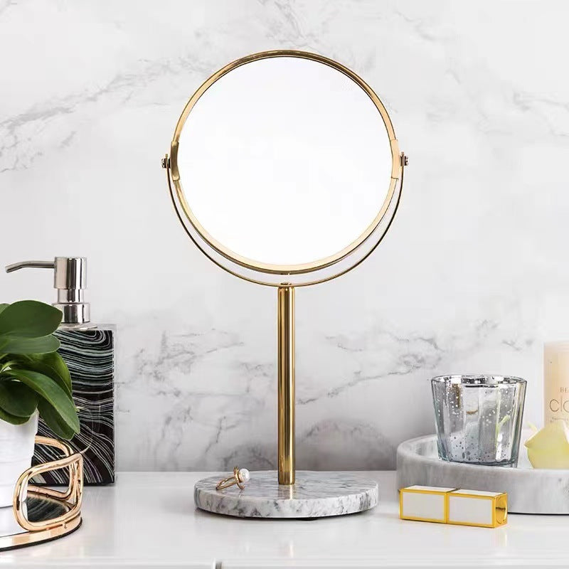 Naturlig Marmor 360 Rotating Makeup Vanity Spejl