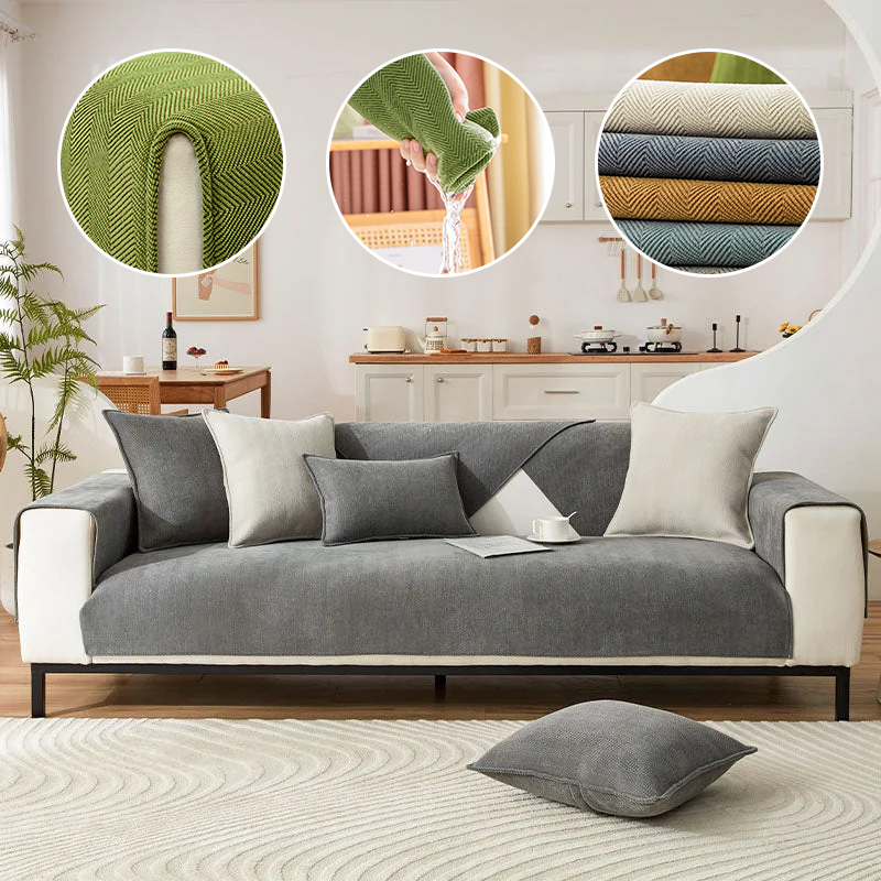 Herringbone Chenille Stof Møbelbeskytter Sofa Dække |