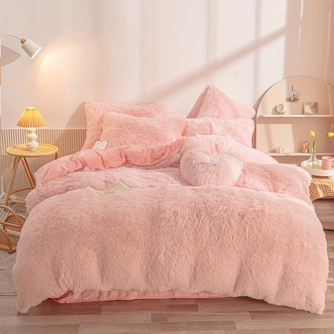 Ultra Blød Plush Duvet Cover Sæt med Lynlås - Luksus &amp; Komfort