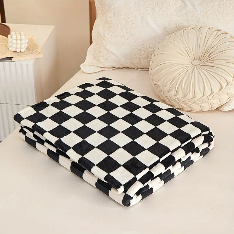 Klassisk Tjekket Plaid – Blød og Varm Plaid til Sofa og Soveværelse