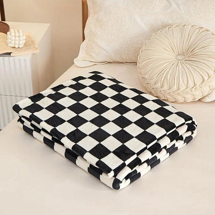 Klassisk Tjekket Plaid – Blød og Varm Plaid til Sofa og Soveværelse