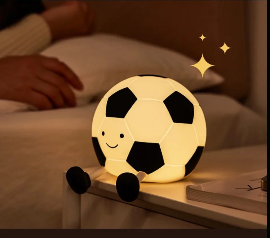 Genopladelig Fodbold Silikone Natlampe – GlowKick
