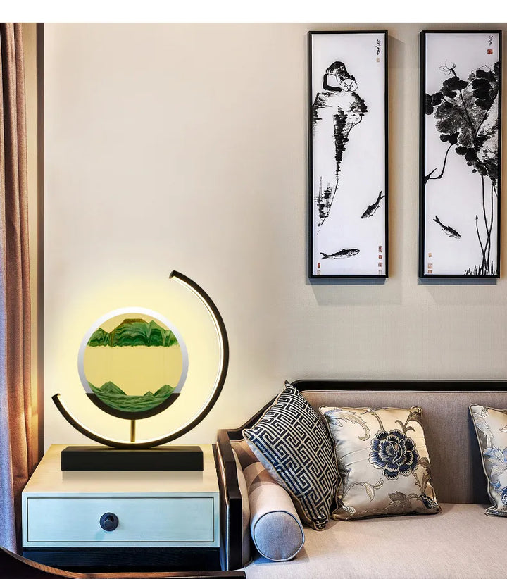 Balance Sand Art Lampe | Bedste Lava Lamper-Inspirerede Rumbelys, Cool LED Nattelys til Afslappende Soveværelse &amp; Stueindretning