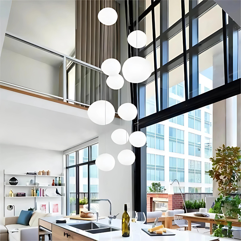 GloStone | Elegant Glas Pebble Pendel Lys