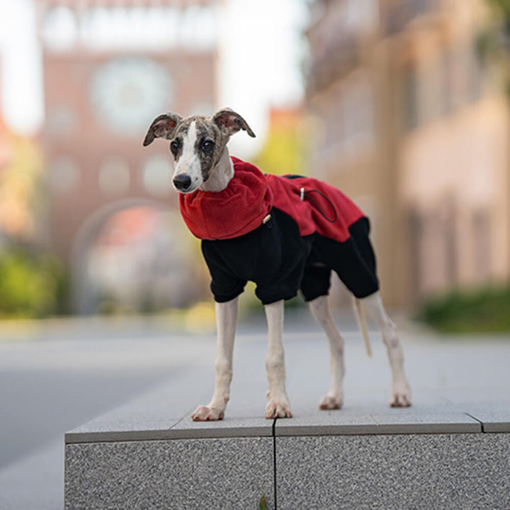 Fuldt Beskyttende Polar Fleece Hundedragt med Aftagelig Krave