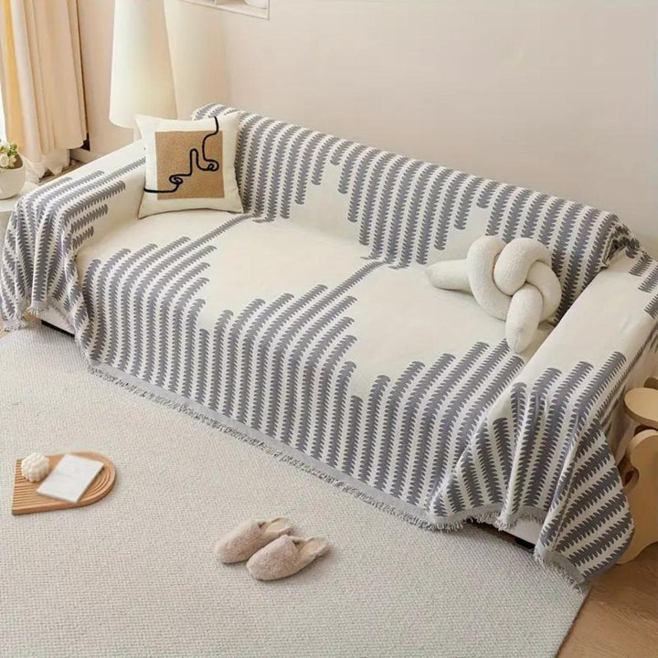 Moderne Monokrom Bregne Sofa Betræk