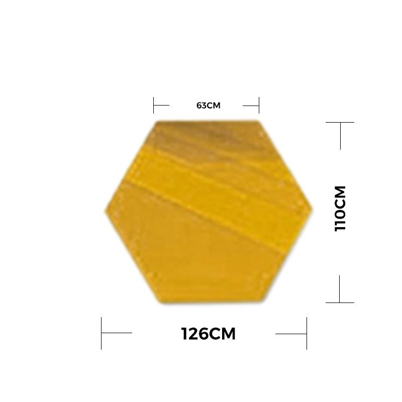 Hexagonal Spejl Vægklistermærke