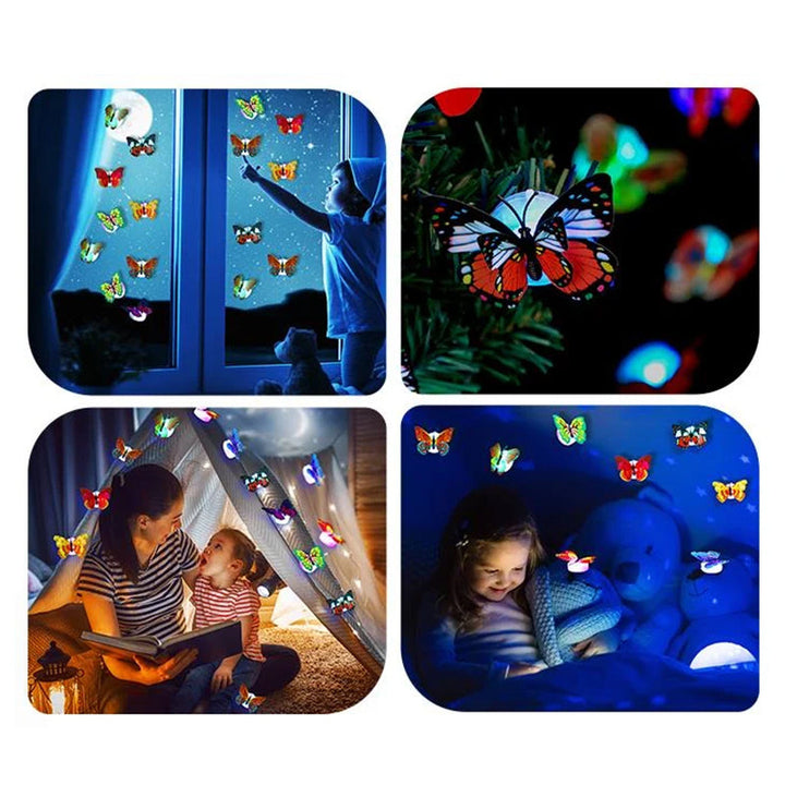 3D LED Sommerfugl Dekoration Natlys